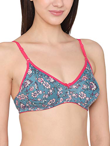 Image of Clovia Women's Cotton Non-Padded Non-Wired Floral Print Bra