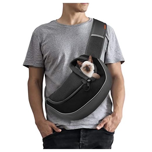 FDJASGY Pet Sling Carrier for Small Dogs Cats,Breathable Mesh Travelling Hand Free Puppy Backpack with Pouch and Adjustable Strap Carrier
