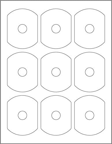 Matte Finish Business Card 9-Up CD Labels 450-Pak (50 Sheets)