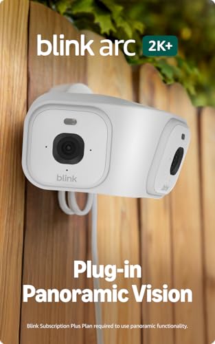 Image of Blink Arc - Plug-in Panoramic Vision [Plus Subscription required], 180 dual-camera mount for Mini 2K+ and Mini 2 (sold separately) - Mount Accessory only (White)
