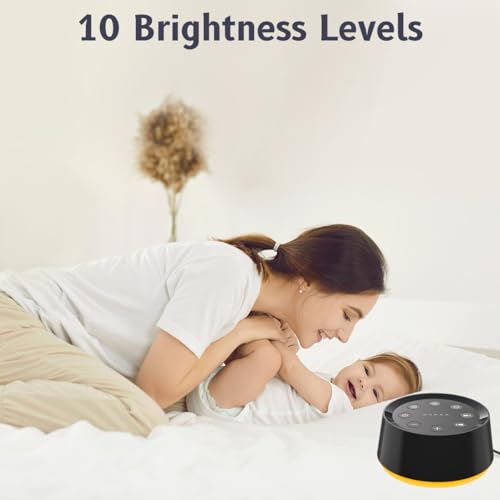 Image of Brown Noise Sound Machine with 30 Soothing Sounds 12 Colors Night Light White Noise Machine for Adults Baby Kids Sleep Machines Memory Function 36 Volume Levels 5 Timers for Home Office Travel