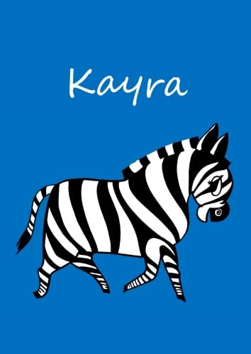 Kayra: individualisiertes Malbuch / Notizbuch / Tagebuch - Zebra - A4 - blanko