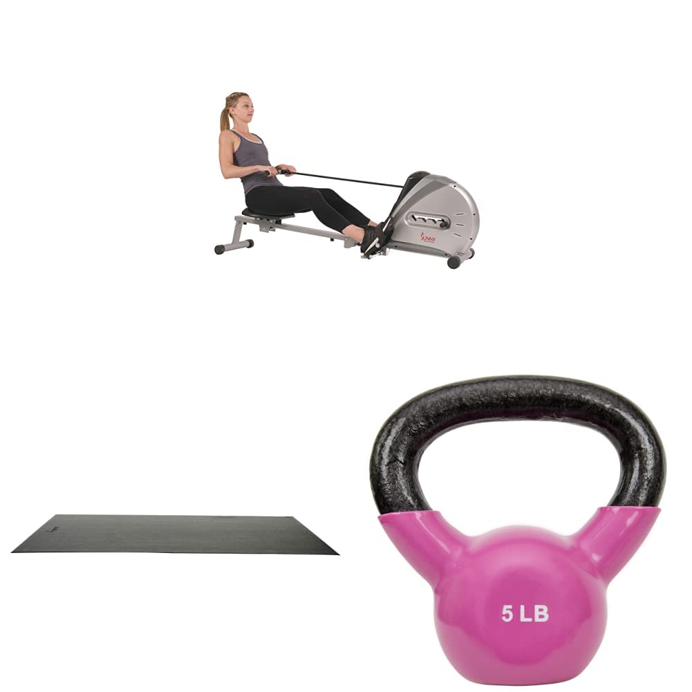 Sunny Health & Fitness Rowing Machine Rower Ergometer with Digital