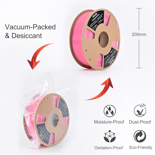 Image of OVV3D 3D Printer Filament Transparent PLA Filament 1.75mm, Pink Green Printing, + /- 0.02 mm, Fits Most FDM 3D Printers, Translucent 3D Filament 1kg Spool