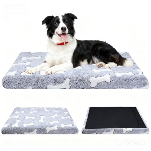 Qoosea Cuscino per Cane Media, Materasso per Cuccia per Animali con Rivestimento Sfoderabile e Lavabile Lettino, Tappetino Letto per Cani e Gatti con e Fondo Antiscivolo- 50 * 75CM