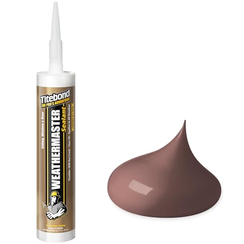 Image of Titebond WeatherMaster Sealant, Red - Polymer Exterior Caulk for Windows, Doors, Siding & Trim, Flexible, UV-Resistant, Paintable in 1 Hour, Low VOC - 49861, 9.5 Oz. Cartridge