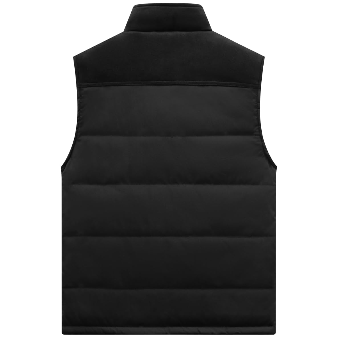 Msmsse - Giacca invernale da uomo, in pile, per esterni, casual, senza maniche, da uomo, 02 Nero, Medium