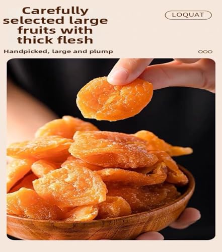 TURNWIST Bamboo Salt Dried Loquat, Seedless Whole Fruit, Natural Sweet Snack, Golden Orange, 250g (8.81 Oz) 枇杷干 (Dried loquat)