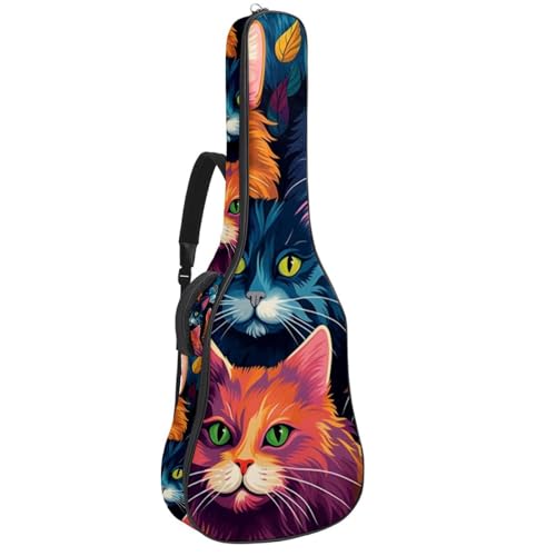 Housse de guitare imperméable avec couche de protection antichoc et poches de rangement