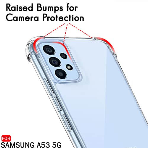 Image of TheGiftKart Crystal Clear Back Cover Case for Samsung Galaxy A53 5G | Shock Proof 360 Protection | Hard Clear Back Cover Case for Samsung Galaxy A53 5G (PC & TPU, Transparent Bumper)