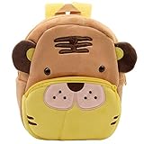 ❤️ Lovely Animal Design:This little mini toddler backpack has a friendly animal face, top hanging eyelet, handmade details and a fun matching zipper for little hands.