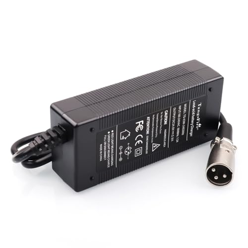 24V Netzteil Ladegerät, 2A für 10AH Akkus/Electric Scooter/E-Bike/Wheelchair 3pin XLR Stecker für Sealed AGM Razor Jazzy Invacare Pronto M51 tdx 3 Sunrise Quickie Drive Medical Dalton Medical Netzteil