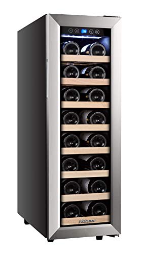 Kalamera Weinkühlschrank, Eine Zonen,Kompressionskühler,21 Flaschen,65 Liter,Kühltemperatur: 5-18 °C