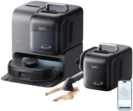 eufy Robot Vacuum E28, 20,000 Pa Suction, Roller Mop with HydroJe...