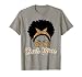 Cheer Mom Afro Hair Messy Bun Leopard Shirt, Mothers Day T-Shirt