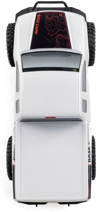 Helidirect Axial SCX24 Base Camp 4WD Off Road Mini RC Rock Crawler Brushed RTR Kit - Scale 1/24 RC Car, Truck, Crawler for Adults (White | AXI-1219T1)