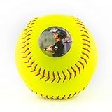 Personalized Yellow Softball Printed Gift, Custom Practice Softball Best Gift - Official Size- Use Your Photo or Logo Softball Birthday Gift Holiday Present for The Best Dad or Family