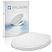 Produktbild Walmann® Premium WC Sitz mit Absenkautomatik oval weiss. Toilettendeckel mit Softclose Funktion Klodeckel aus Duroplast antibakteriell abnehmbar. WC Deckel, Klobrille mit Edelstahl Befestigung