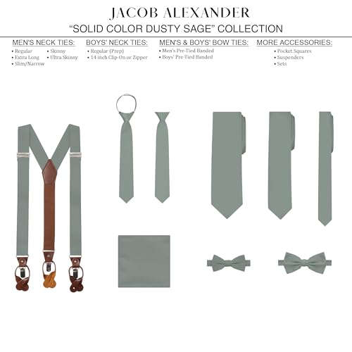 Image of Jacob Alexander Men's Pocket Square Solid Color Handkerchief
