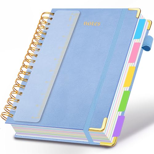 Cahier ligné 20,3 x 25,4 cm avec couverture rigide et onglets amovibles