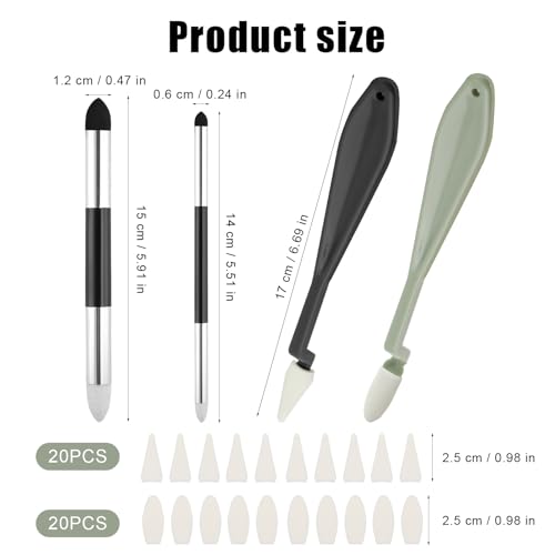 46 ferramentas de desenho de esboço, caneta esponja de mistura de artista de cabeça dupla com raspad