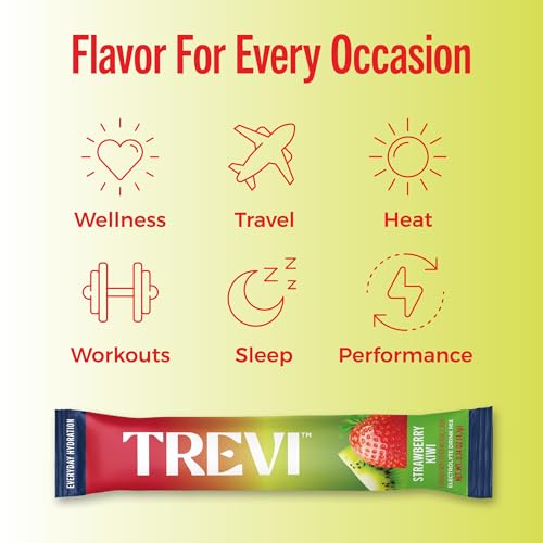 Image of TREVI Electrolytes Powder Packets, Sugar Free Hydration, Strawberry Kiwi