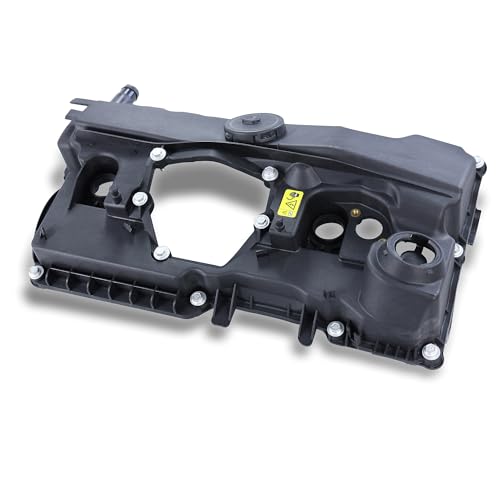 ATEC Germany 1x Tapa de válvulas Cubierta de culata Compatible con BMW Serie 1 (E81), 1 (E87), 1 Cabrio (E88), 1 Coupé (E82), 3 (E90) (E93)(E92)(E91), 5 (E60), X1 (E84), X3 (E83), Z4 Roadster (E85)