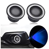 2PCS Angel Eye Halo Fog Lights for Cars,Multi-Color LED Fog Lights Assembly with COB Aperture for Car Lighting,Daytime Running Light Bulb Fits Car Truck SUV(Blue)