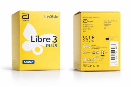Abbott Freestyle Libre 3 Plus Sensor ONLY for diabetes patients Glucose monitoring supplied without VAT plus FREE alcohol wipe and water proof CGM patch