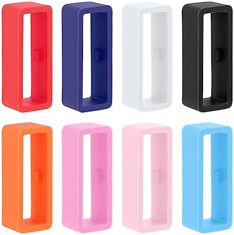 8pcs 0.79 Inch Watch Strap Holder Loop, Silicone Watch Band Keeper Multi Colors Holder Loops Watch Band Loop Watch Fastener Rings for Smartwatch Band Wristband