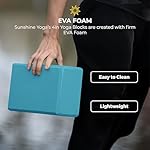 Sunshine Yoga 4" Yoga Block, 10 Pack Bulk EVA Foam Yoga Blocks, Firm and Supportive Yoga Brick, Balance Foam for Stretching, Pilates, and Workout, 4" x 6" x 9" - Image 4