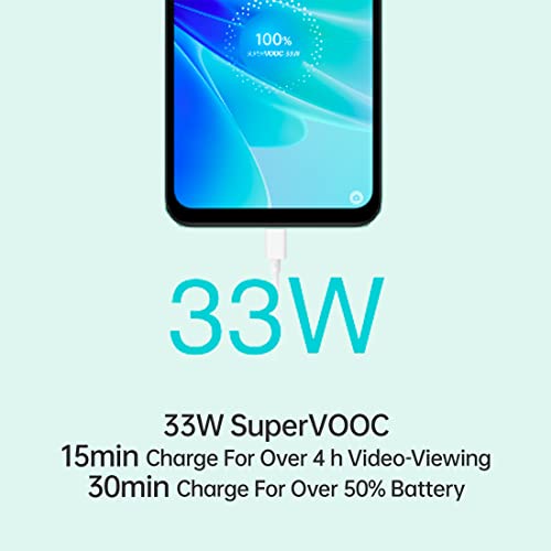 Oppo A57s, 4+128 GB, Nero Stellato, Smartphone sbloccato Senza sim, SUPERVOOC da 33 W, batteria da 5000 mAh, fotocamera da 50 MP