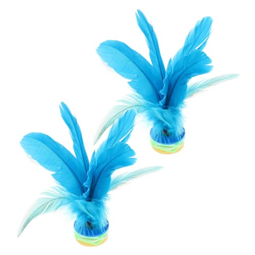 ERINGOGO 2 Pcs Badminton Shuttlecock Key Resistant Shuttlecock for Adults Boys and Girls Indoor Outdoor Fitness Game