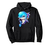 Lustiger Delfin und niedlich im Garten Rose für Tierwasser Pullover Hoodie
