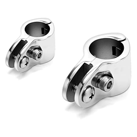 316 Stainless Steel Bimini Top Jaw Slide 7/8 Inch Stainless Bimini Hardware, Heavy Dudy Bimini Top Clamps, Hinged Jaw Slide Marine Bimini Top Hardware Bimini Track Slide Pack of 2 Cover