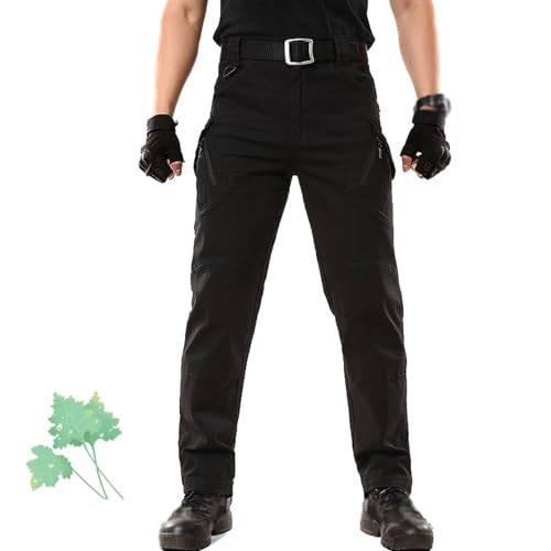 Clovetrend - Tactical Waterproof Pants, Ripstop Waterproof Cargo Pants Stretch Multi Pockets Tactical Pants for Men