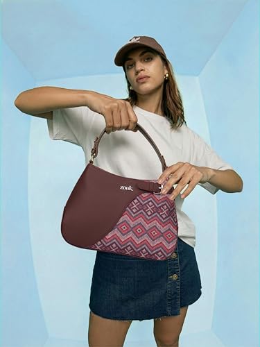 Image of ZOUK Ira Handbag | Stylish Women's Handbag | Luxury Shoulder Bag for Women | Trendy | Fancy Ladies Handbags | Small Purse for Events | Water-Resistant