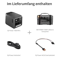DJI Power 1000 Mini tragbare Powerstation, 1008-Wh-LFP-Akku, kompakte Größe, maximale Ausgangsleistung 1000 W, faltbares Solarpanel 100 W, Outdoor-Generator für Camping, Wohnmobile, Roadtrips – Ansicht 2