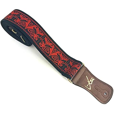 VTAR Handmade Celtic Beast Hemp Guitar Strap Cover
