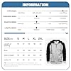 Wirltte Mens Hoodies Zip Up Hoodie Patchwork Fleece Jacket Winter Warm Hooded Greyblack XXL #5