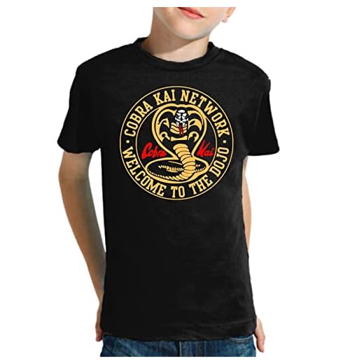 the Fan Tee Camiseta de NIÑOS NIÑAS Karate Serie Cobra Miyagi Do 008 9-10 Años