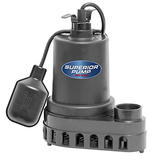 1/2 HP Thermoplastic Submersible Sump Pump with Tethered Float Switch - Superior Pump 92570
