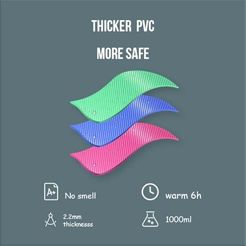 2 Liter Transparent Hot Water Bottle With Knitted Cover, Hot & Cold Therapy And Pain Relief, Ideal For Menstrual Cramps, Hand Feet Warmer, Neck And Shoulder Pain Relief, Gift Box (Blue) #TOP2