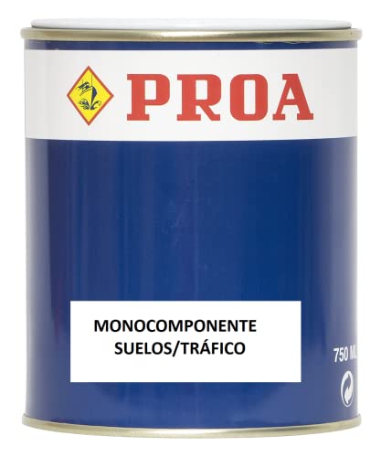 Pintura monocomponente para suelos y garajes. Negro Ral 9005. 750 ML. Exterior-Interior. PROA.