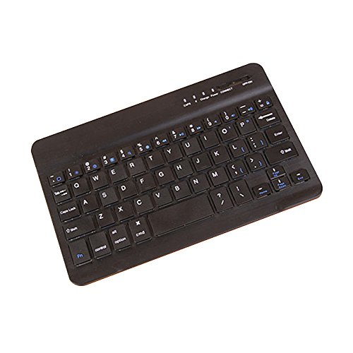 SODIAL Mini Teclado Bluetooth inalambrico de Aluminio para Mac iOS Android Windows PC Tablet (Negro)