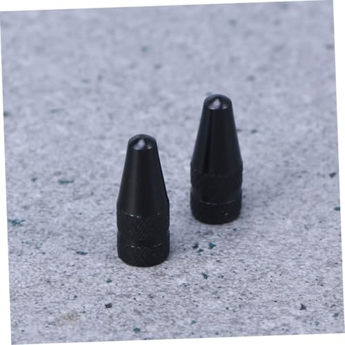 12 tapas negras para válvulas francesas de bicicleta de aleación de aluminio: protectores antiherrumbre y antipolvo para neumáticos, fácil instalación miniatura 4