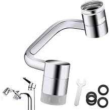 Faucet Extender, 360 Universal Rotating U Shaped Faucet Extender Aerator, U-Shaped Sink Faucet Extender, 2 Modes Adjustable, 1080 Rotating Multifunctional 2, Single gear