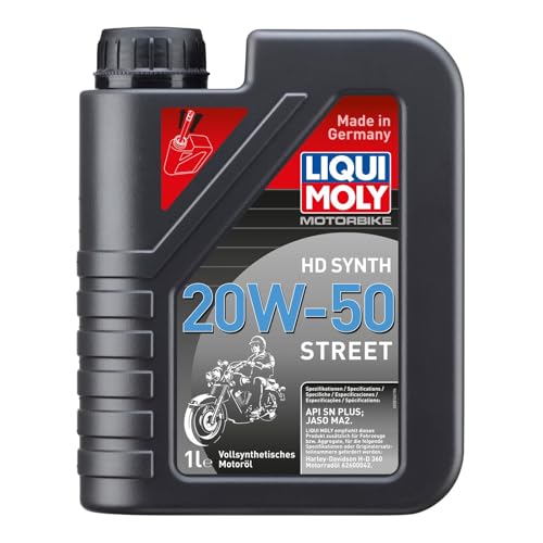 LIQUI MOLY Motorbike HD Synth 20W-50 Street, 1 L, Huile de moto à 4 coups, SKU: 3816