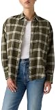 Levi's Damska koszula flanelowa Nash z kołnierzem zapinanym na guziki (1 opakowanie), Vilja Windowpane Olive Night, L