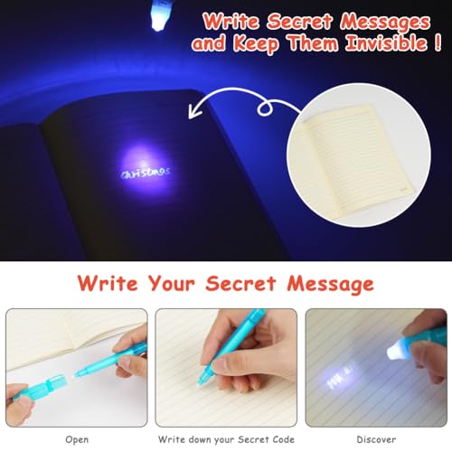 OFFCUP Invisible Ink Pen, 14pcs Spy Pen with UV Light - Image 4